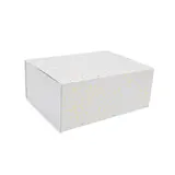 Boîte cadeau pliable blanche à pois or 33x25,5x14cm – Paquet de 5