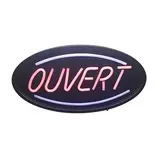 Enseigne lumineuse OUVERT 2 couleurs 48x24,5 cm