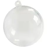 Boule transparente ø 10 cm à remplir - Boule plexiglas - Boule de Noël transparente - Lot de 12