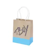 Sac papier It's a BOY 18 + 10 x 23 cm - Sac cadeau baby shower - Lot de 10