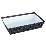 Corbeille carton rectangulaire Graphique 33 x 20 x 7,5 cm noir / blanc, paquet de 10