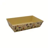 Corbeille carton rectangulaire Bière 33 x 20 x 7,5 cm brun / noir, paquet de 10