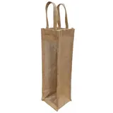 Sacs jute 1 bouteille à fenêtre