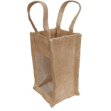 Sacs jute carré à fenêtre 1 pot