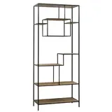 Étagère bois et métal 9 niveaux 70 x 32,5 x 170 cm - Étagère magasin