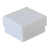 Écrin bijoux carton gaufré Blanc 5 x 5 x 3 cm - Ecrin pour bague - Boîte bijoux - Paquet de 20