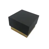 Écrin bijou pour Parure & Bracelet carton kraft Noir / Or 8,5 x 8,5 x 6 cm insert velours - Boite bijoux – Lot de 6