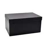 Boîte rectangulaire noire à couvercle amovible - 30 x 20 x H 15 cm
