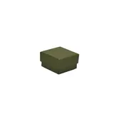 Écrin bijoux papier 5x5x3cm vert olive - boîte bijoux