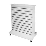 Présentoir Duo 2 faces rainurées sur roulettes