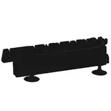 Embase noir sablé 30x11