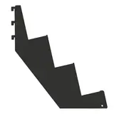 Console noir sablé 3 niveaux pour tablettes presse/librairie