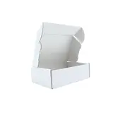 Carton d’expédition blanc 23 x 16 x 5 cm simple cannelure 365 g/m² – Boîte postale kraft blanc– Lot de 20