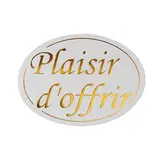 Étiquettes cadeaux adhésives Plaisir d'offrir Or 40 x 30 mm - Boîte de 500