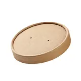 Couvercle carton pour pot à soupe ø 97 x H 17 mm - Couvercle pour pot carton - Brun - Lot de 25