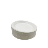 Assiette jetable ronde en fibre végétale biodégradable ø 17,2 cm - Blanc - Lot de 50
