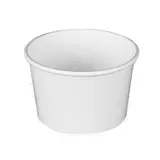 Pot à glace carton 230 ml ø 9 x ø 7,4 x 6,3 cm - Pot à dessert - Blanc - Lot de 25
