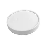 Couvercle carton pour pot à soupe ø 98 x H 17 mm - Couvercle pour pot carton - Blanc - Lot de 25
