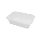 Barquette plastique avec couvercle séparé 13,5 x 9,6 x 4,2 cm - Barquette bagasse - Blanc - Lot de 50