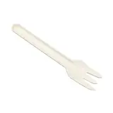 Fourchette biodégradable en fibre de maïs 16 cm - Couvert jetable - Paquet de 50