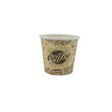 Gobelet expresso 10 cl / 4oz ø 6,7 cm - Gobelet carton - Gobelet café - Brun / Noir - Lot de 50
