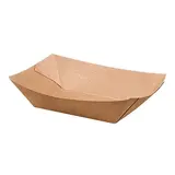 Barquette carton kraft ingraissable 210 ml - Barquette bateau - Brun - Lot de 250