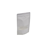 Doypack sachets kraft à fenêtre et fermeture zip - blanc - 500 ml