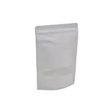 Sachet doypack avec fenêtre 750 ml 18 x 4 x 26 cm fermeture zip - Sachet stand up - Blanc - Lot de 50