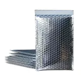 Enveloppe à bulles métallique 13 x 9 cm - Argent - Paquet de 50