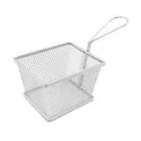 Mini panier à frites inox avec poignée 12,5 x 9,7 x 8,2 cm - Panier frites individuel