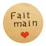 Étiquettes rondes Fait Main