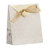 Pochettes cadeaux Art Déco - blanc / or - moyen modèle