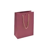 Sacs kraft luxe poignées cordelières - framboise - 16+8x22cm
