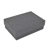 Boîte cadeau cloche rectangulaire noire à pois argentés 14,5x10x5cm – Paquet de 10