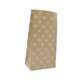 Sac SOS kraft brun à pois blancs 9+6x18cm 70g/m² – Paquet de 250
