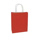 Sac kraft rouge poignées torsadées 35x14x44cm – Paquet de 50