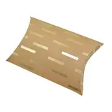Boîte berlingot kraft rayures or parsemées doré à chaud 11x9 cm – Lot de 20