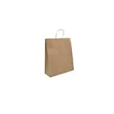 Sacs kraft brun poignées torsadées 16x7x22 cm - Paquet de 100