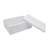 Boîte cadeau pliable à couvercle amovible blanche 29x22x10 cm - Lot de 4