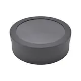 Boîtes rondes noires fenêtre 18x6cm - Paquet de 4