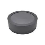 Boîtes rondes noires fenêtre 25x8cm – Paquet de 4