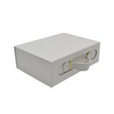 Boites cadeaux carton pliables blanches 28,2x20,2x9,2cm avec poignée – Paquet de 5