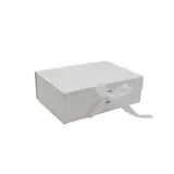 Boites cadeau carton blanches avec ruban 33x25x12cm – Paquet de 5