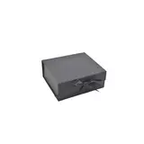 Boites cadeaux carton pliables noires avec ruban 20x18,2x8cm – Paquet de 5
