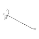 Tige simple pour présentoir grille L 20 cm x ø 4,8 mm Métal chromé - Broche simple - Crochet simple - Lot de 10
