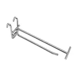 Broche simple avec tige T pour présentoir grille L 13,5 cm x ø 5,8 mm Métal chromé - Lot de 10