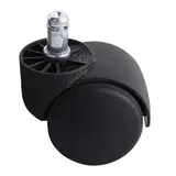 Roues Noires à Clip pour Siège de Bureau - Tige 11 mm - Jeu de 5