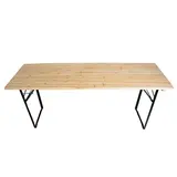 Table brasserie pliante bois / métal 177 x 60 x 75 cm