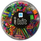 Kit de 6 articles de fixation colorés - Kit punaises, attaches, pinces et élastiques