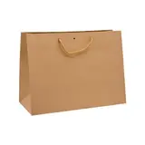 Sacs kraft luxe bruns poignées cordelette 39+18x29 cm 170g/m² – Paquet de 10